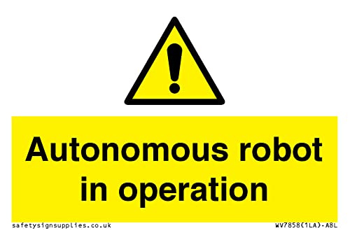 Autonomous Robot in Operations-Schild, 75 x 50 mm, A8L von Viking Signs