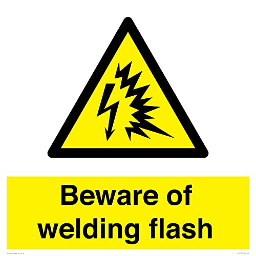 Beware of welding flash Schild – 600 x 600 mm – S60 Beware of welding flash Schild – 600 x 600 mm – S60 von Viking Signs