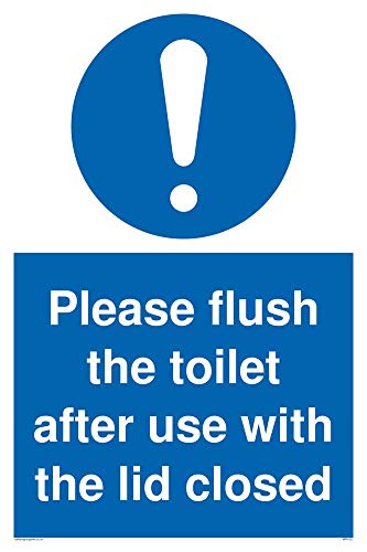 Bitte spülen Sie die Toilette nach Gebrauch mit geschlossenem Deckel von Viking Signs