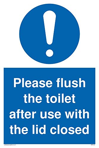 Bitte spülen Sie die Toilette nach Gebrauch mit geschlossenem Deckel. von Viking Signs