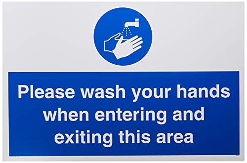 Bitte waschen Sie Ihre Hände, wenn Sie diesen Bereich betreten und verlassen von Viking Signs