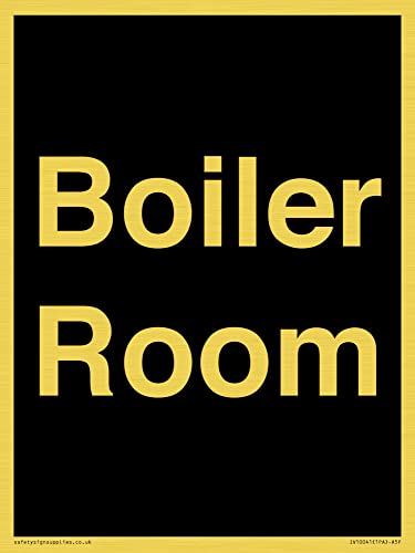 Boiler Room Schild – 150 x 200 mm – A5P von Viking Signs