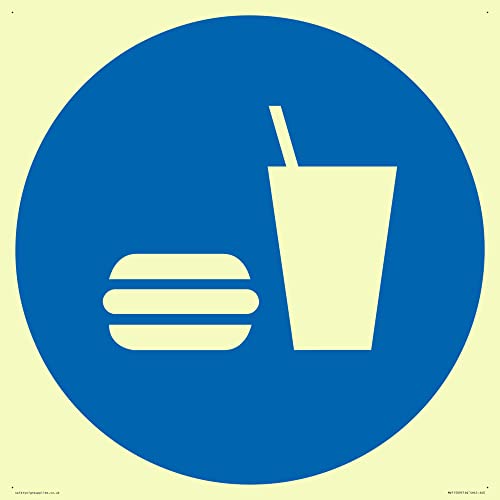 Custom Mandatory: Eat and Drink Schild – 400 x 400 mm – S40 Custom Mandatory: Eat and Drink Schild – 400 x 400 mm – S40 von Viking Signs