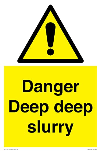 Danger Deep Slurry Schild – 200 x 300 mm – A4P von Viking Signs