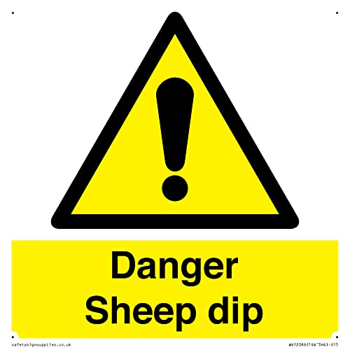 Danger Sheep Dip Schild – 150 x 150 mm – S15 von Viking Signs