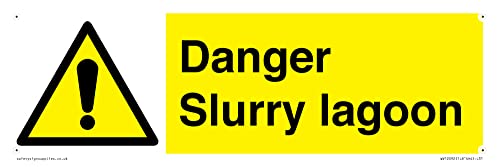 Danger Slurry Lagune Schild – 300 x 100 mm – L31 von Viking Signs