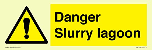 Danger Slurry Lagune Schild – 300 x 100 mm – L31 von Viking Signs