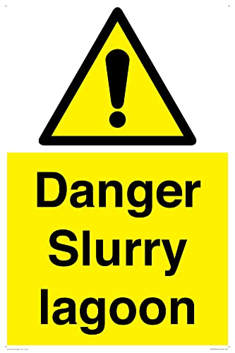 Danger Slurry Lagune Schild – 400 x 600 mm – A2P von Viking Signs