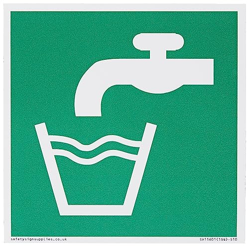 E015 Sicherheitszustand Trinkwasser Schild – 100 x 100 mm – S10 von Viking Signs