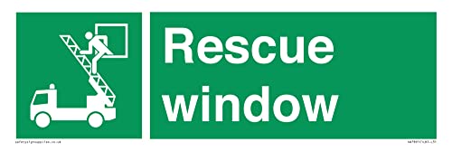 Fensterschild "Rescue" – 300 x 100 mm – L31 von Viking Signs