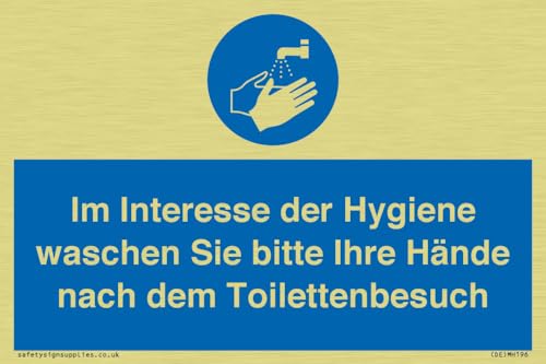 Im Interesse der Hygiene waschen Sie bitte Ihre Hände nach dem Toilettenbesuch von Viking Signs