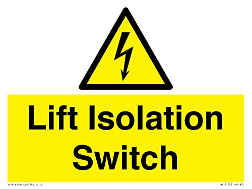 Lift Isolation Switch Schild – 200 x 150 mm – A5L von Viking Signs