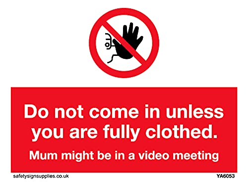 Lustiges Schild mit Aufschrift "No Admittance Mum at Work", 100 x 75 mm, A7L von Viking Signs