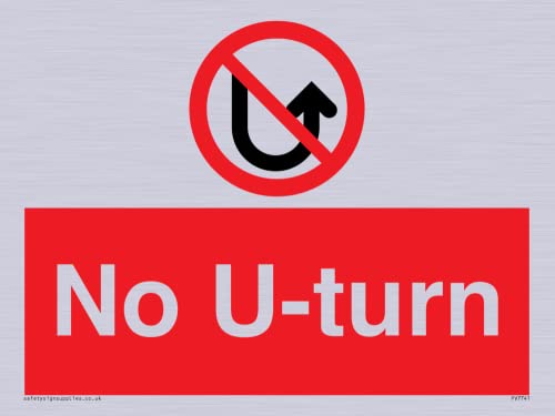 No U-turn Schild - 200 x 150 mm - A5L von Viking Signs