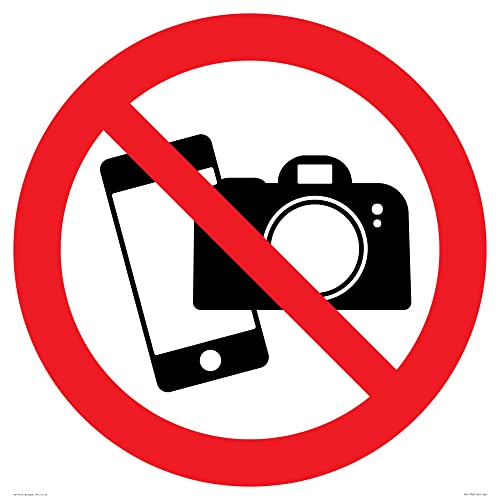 P932 Prohibition: No Filming or photography Schild – 600 x 600 mm – S60 von Viking Signs