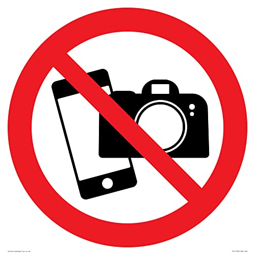 P932 Schild "Prohibition: No Filming or photography", 400 x 400 mm, S40 von Viking Signs