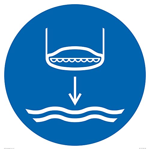 Pflicht: Lower Rettungsboot to the water in Start-Sequenz, 600 x 600 mm, S60 Pflicht: Lower Rettungsboot to the water in Start-Sequenz, 600 x 600 mm, S60 von Viking Signs