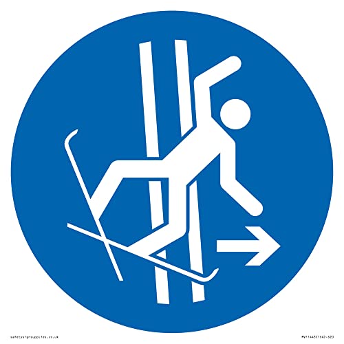 Pflicht: S20 Schild mit der Abschleppspur im Falle eines Herunterfallens, 200 x 200 mm von Viking Signs