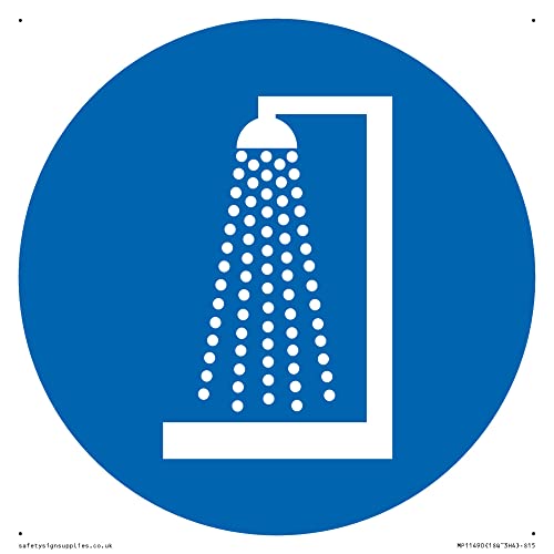 Pflicht: "Shower before entering" Schild – 150 x 150 mm – S15 Pflicht: "Shower before entering" Schild – 150 x 150 mm – S15 von Viking Signs