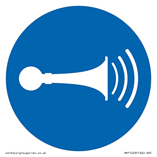Pflicht: Sound Horn Schild – 85 x 85 mm – S85 Pflicht: Sound Horn Schild – 85 x 85 mm – S85 von Viking Signs