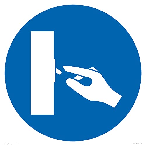 Pflicht: Use Switch Schild – 400 x 400 mm – S40 von Viking Signs