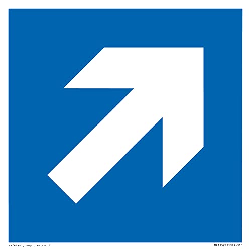 Pflichtschild "Up right arrow " – 150 x 150 mm – S15 von Viking Signs