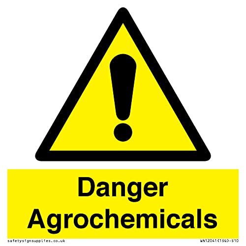 S10 Schild mit Aufschrift "Danger Agrochemicics", 100 x 100 mm S10 Schild mit Aufschrift "Danger Agrochemicics", 100 x 100 mm von Viking Signs