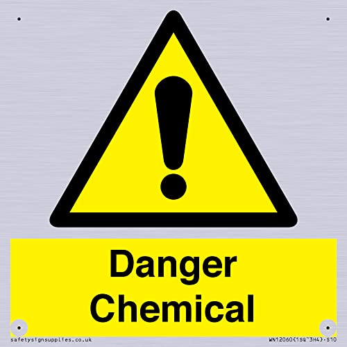 S10 Schild mit Aufschrift "Danger Chemical", 100 x 100 mm von Viking Signs