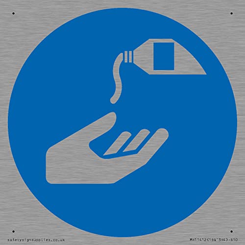S10 Schild mit Aufschrift "Mandatory: Use barrier cream", 100 x 100 mm S10 Schild mit Aufschrift "Mandatory: Use barrier cream", 100 x 100 mm von Viking Signs