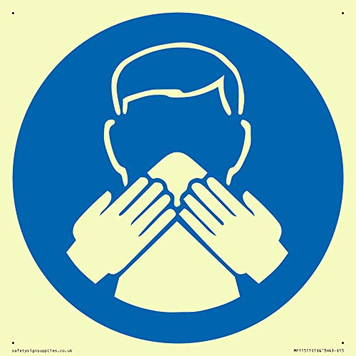 S15 Schild mit Aufschrift "Use a tissue " (in englischer Sprache), 150 x 150 mm von Viking Signs
