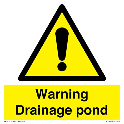 S15 Warnschild mit Aufschrift "Warning Drainage Drainage Teich", 150 x 150 mm S15 Warnschild mit Aufschrift "Warning Drainage Drainage Teich", 150 x 150 mm von Viking Signs