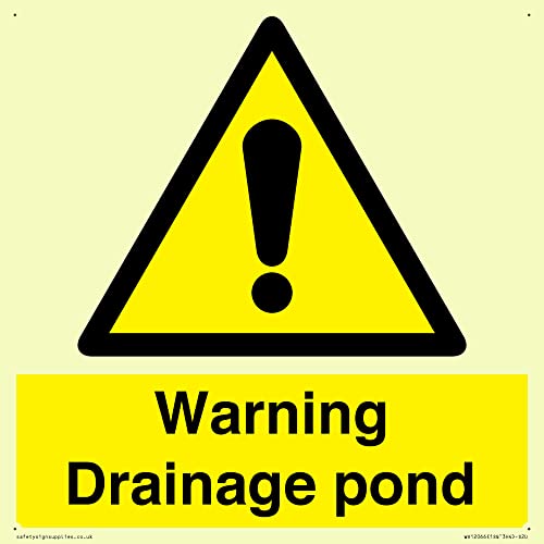 S20 Warnschild mit Aufschrift "Warning Drainage Drainage Teich", 200 x 200 mm S20 Warnschild mit Aufschrift "Warning Drainage Drainage Teich", 200 x 200 mm von Viking Signs