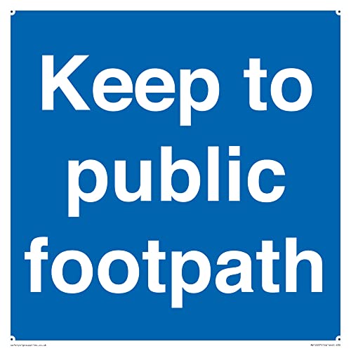 S30 Schild mit Aufschrift "Keep to public footpath", 300 x 300 mm von Viking Signs