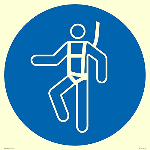 S60 Schild mit Aufschrift "Wear a safety harness", 600 x 600 mm S60 Schild mit Aufschrift "Wear a safety harness", 600 x 600 mm von Viking Signs