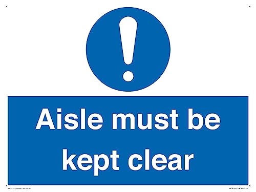 Schild "Aisle Must Be Kept Clear", 400 x 300 mm, A3L von Viking Signs