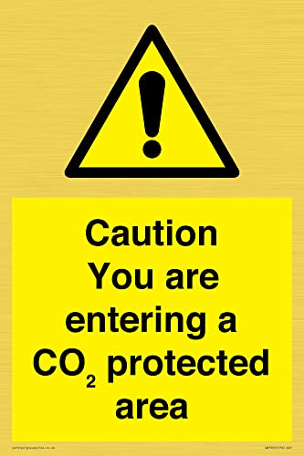 Schild"Caution you are entering a CO2 protected area", 200 x 300 mm, A4P von Viking Signs