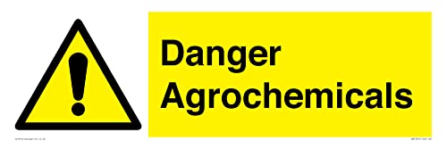 Schild "Danger Agrochemices", 600 x 200 mm, L62 Schild "Danger Agrochemices", 600 x 200 mm, L62 von Viking Signs