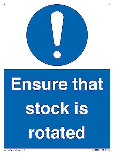 Schild "Ensure That Stock Is Rotated", 150 x 200 mm, A5P von Viking Signs