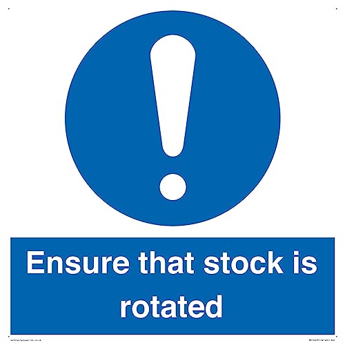 Schild "Ensure That Stock Is Rotated", 400 x 400 mm, S40 von Viking Signs