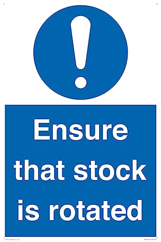 Schild "Ensure That Stock Is Rotated", 400 x 600 mm, A2P von Viking Signs