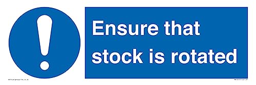Schild "Ensure That Stock Is Rotated", 450 x 150 mm, L41 Schild "Ensure That Stock Is Rotated", 450 x 150 mm, L41 von Viking Signs