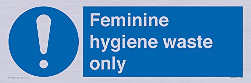 Schild "Feminine Hygiene Waste Only", 450 x 150 mm, L41 von Viking Signs