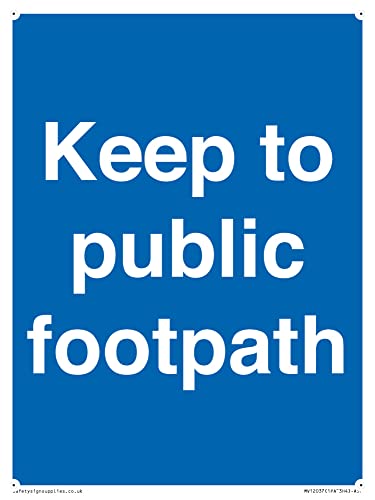 Schild "Keep to public footpath", 150 x 200 mm, A5P von Viking Signs