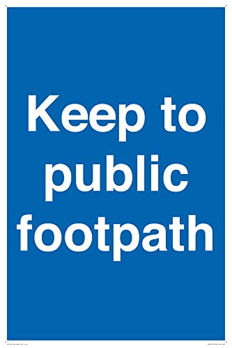 Schild "Keep to public footpath", 400 x 600 mm, A2P von Viking Signs