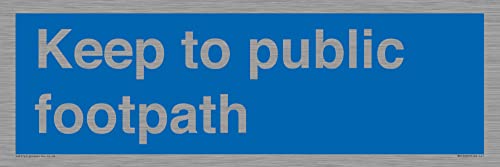 Schild "Keep to public footpath", 450 x 150 mm, L41 von Viking Signs