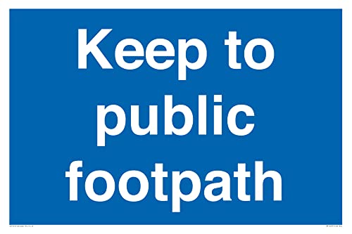 Schild "Keep to public footpath", 600 x 400 mm, A2L von Viking Signs