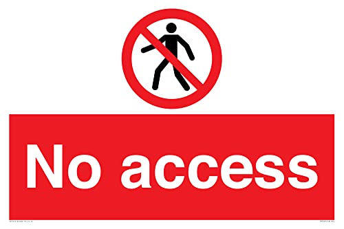 Schild"No Access", 600 x 400 mm, A2L von Viking Signs