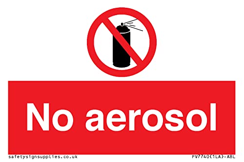 Schild "No Aerosol", 75 x 50 mm, A8L von Viking Signs