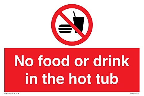 Schild "No Food or Drink in the Whirlpool", 300 x 200 mm, A4L von Viking Signs