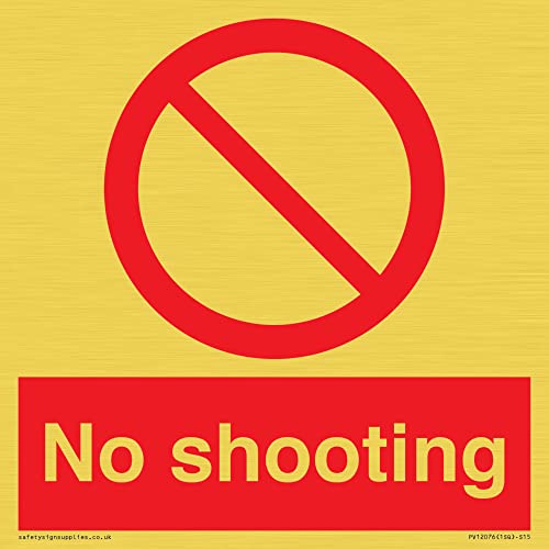 Schild "No Shooting", 150 x 150 mm, S15 von Viking Signs